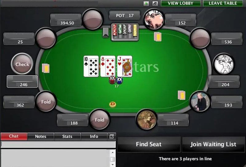 Интерфейс мобильного PokerStars